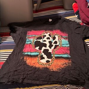 Port and Company Black Cactus Graphic Tee